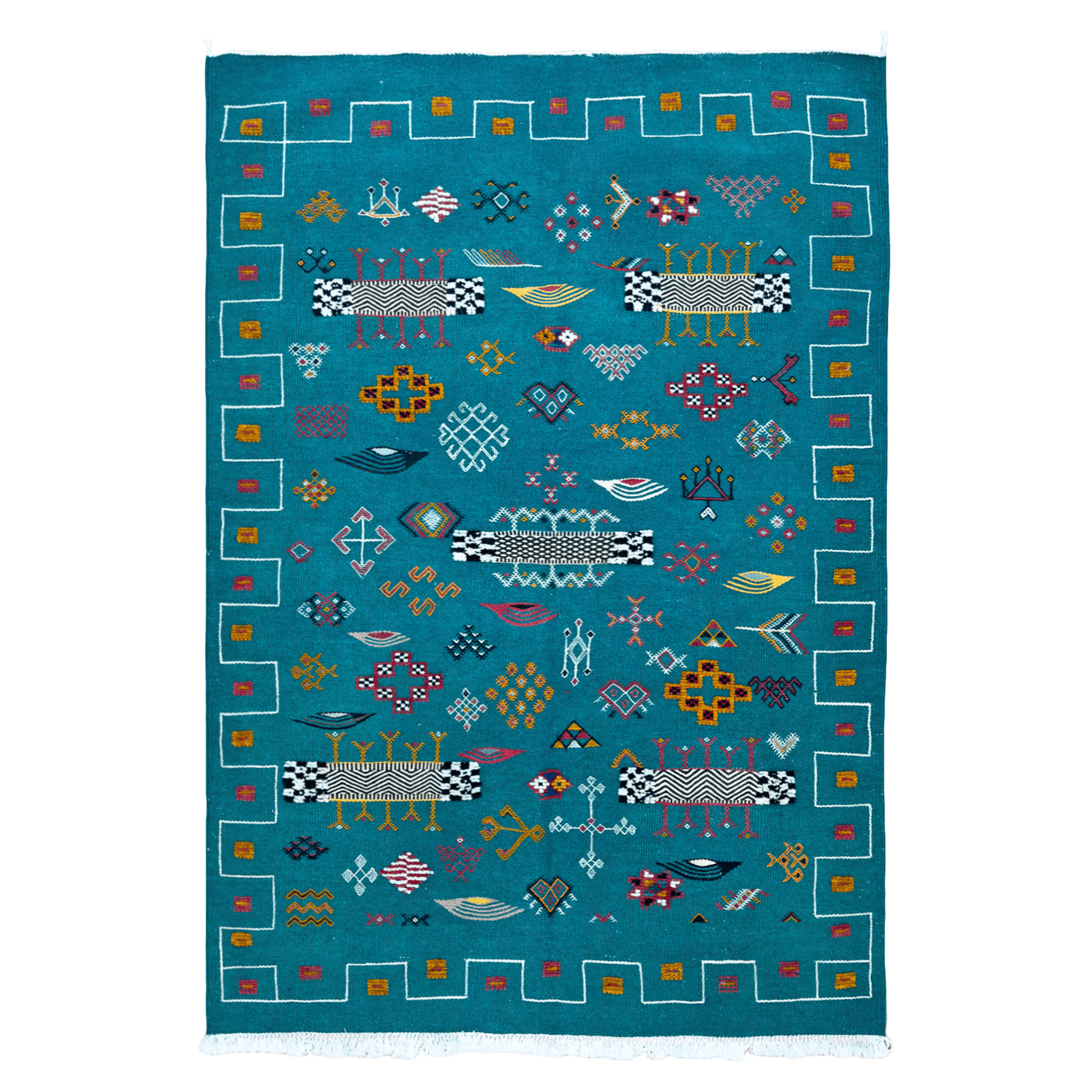 Atay Green Moroccan Flatweave Rug - SAINT RIDGE