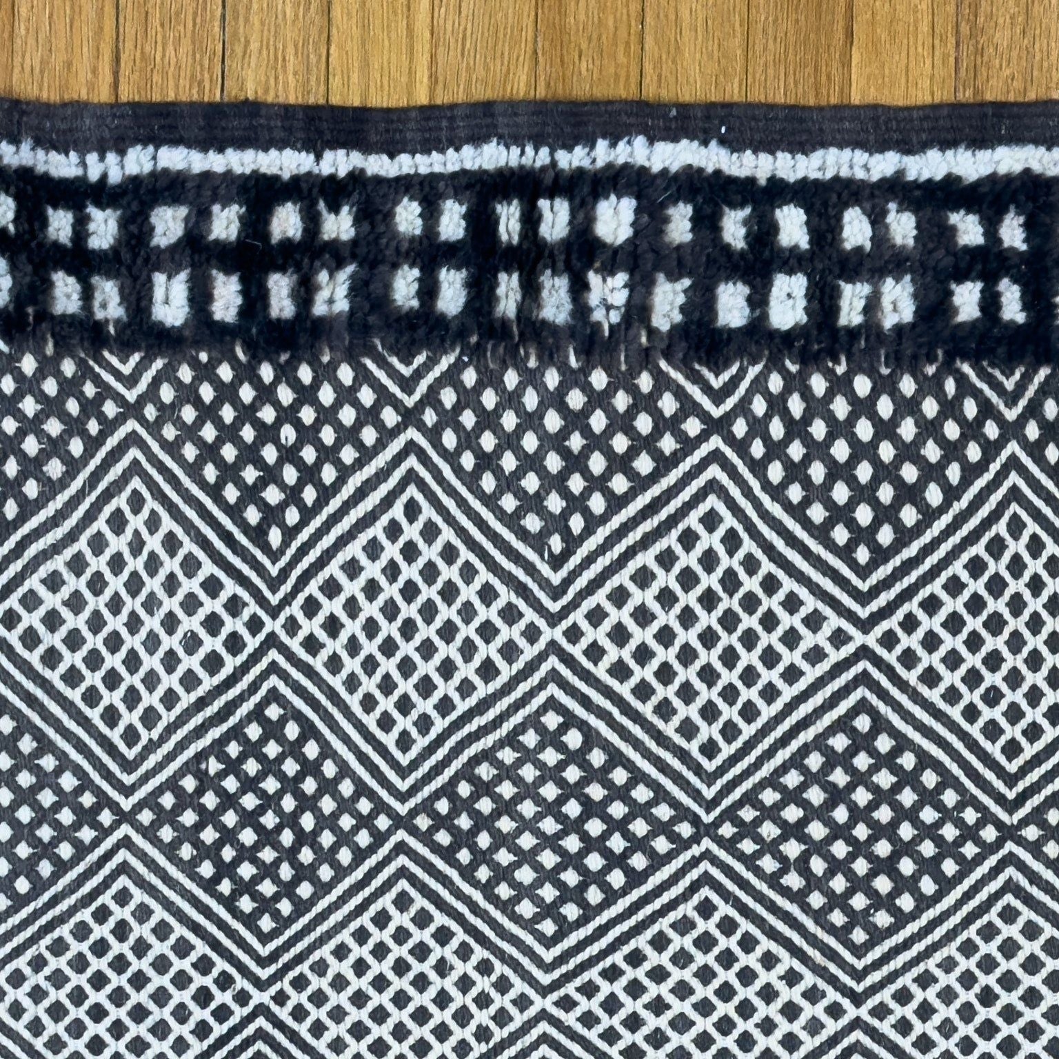 Imane - Vintage Black & White Moroccan Runner - SAINT RIDGE