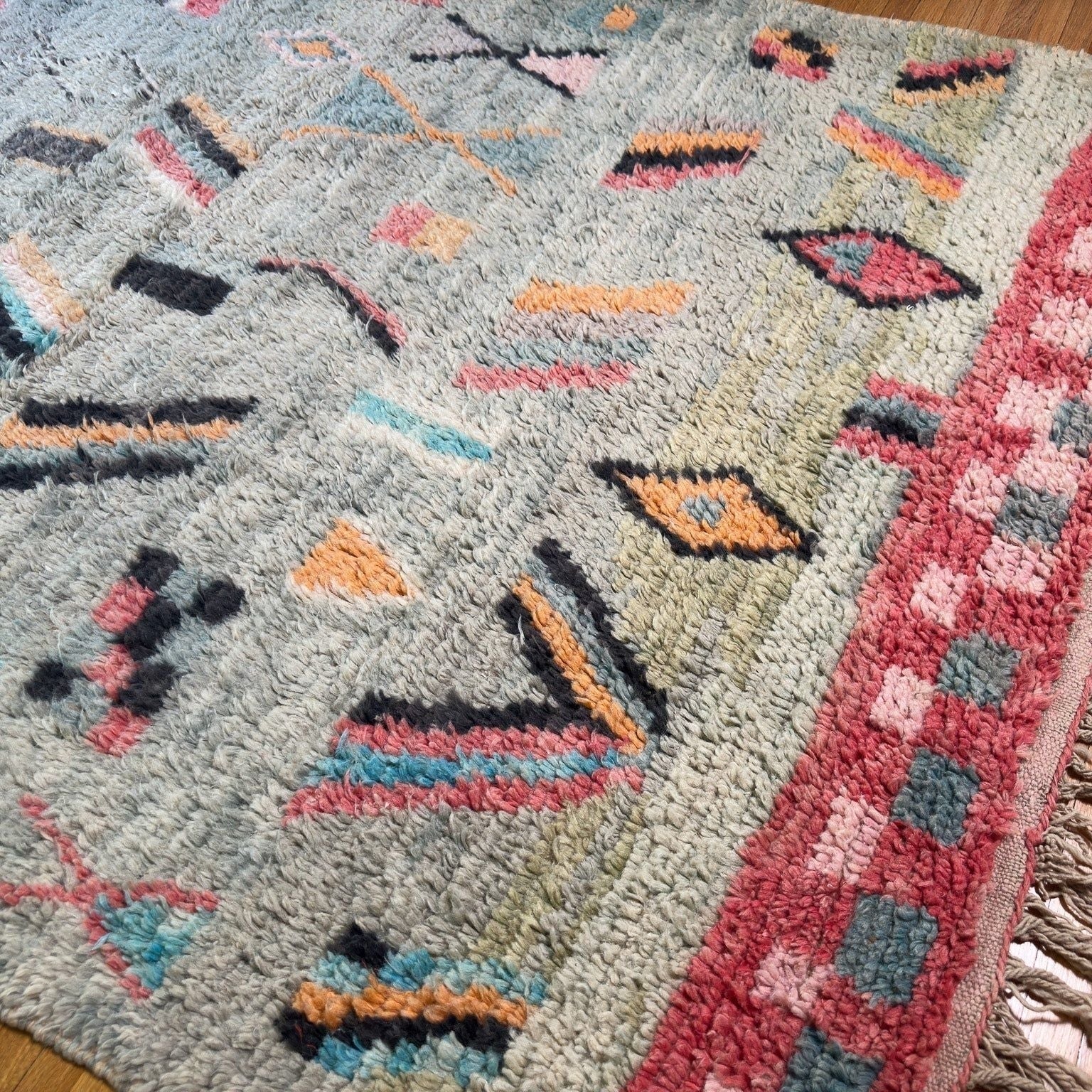 Kenza - Vintage Moroccan Pastel Rug - SAINT RIDGE