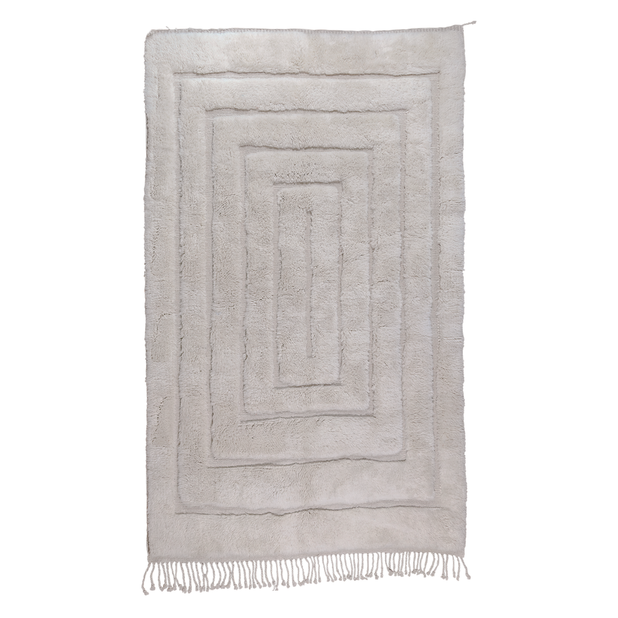 Maze - Plush White Moroccan Rug - SAINT RIDGE